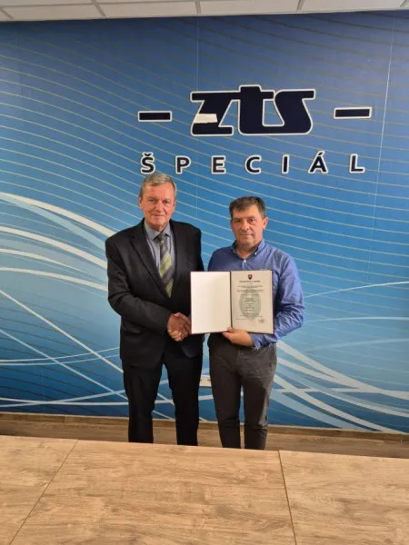 Odovzdávanie osvedčení o zhode v ZTS-ŠPECIÁL, a.s.